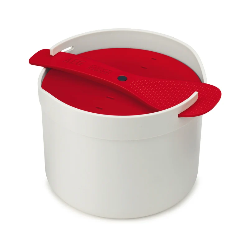 AEG A9MBSTE2 Set per Microonde 2000ml Rosso e Bianco con Coperchio Rimovibile