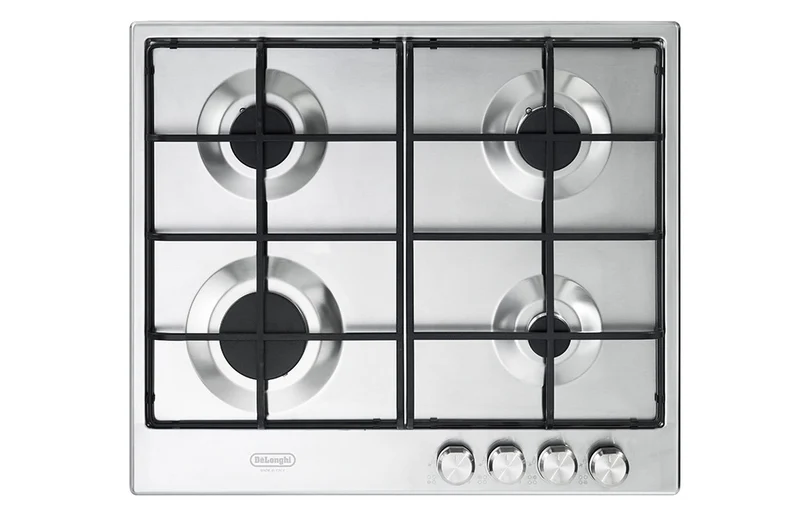 De'Longhi Piano Cottura Gas 4 Fornelli da Incasso 60 cm Acciaio Inox SLF 4R60 LX Lite