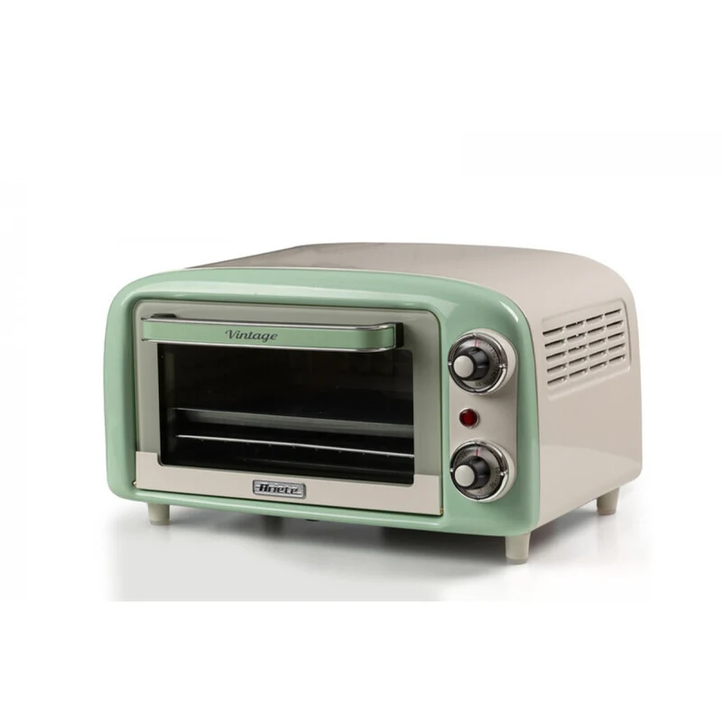 Ariete Forno Elettrico Vintage 3919 Verde 10L 800W Doppio Vetro Termostato 90-230°C