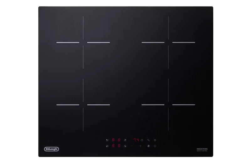De'Longhi YLI60 Piano Cottura a Induzione 4 Fornelli 59cm Da Incasso Nero