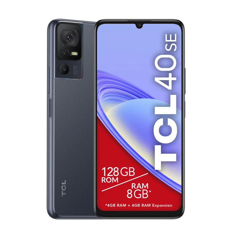 TCL 40 SE Smartphone 6.75" 4GB 128GB Dual SIM 50MP 5010mAh Android 13 Grigio