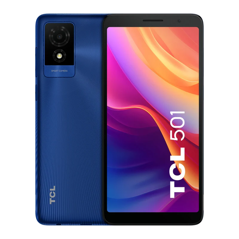 TCL 501 Smartphone 6" Dual SIM Android 14 Go Blu 2GB RAM 32GB Memoria