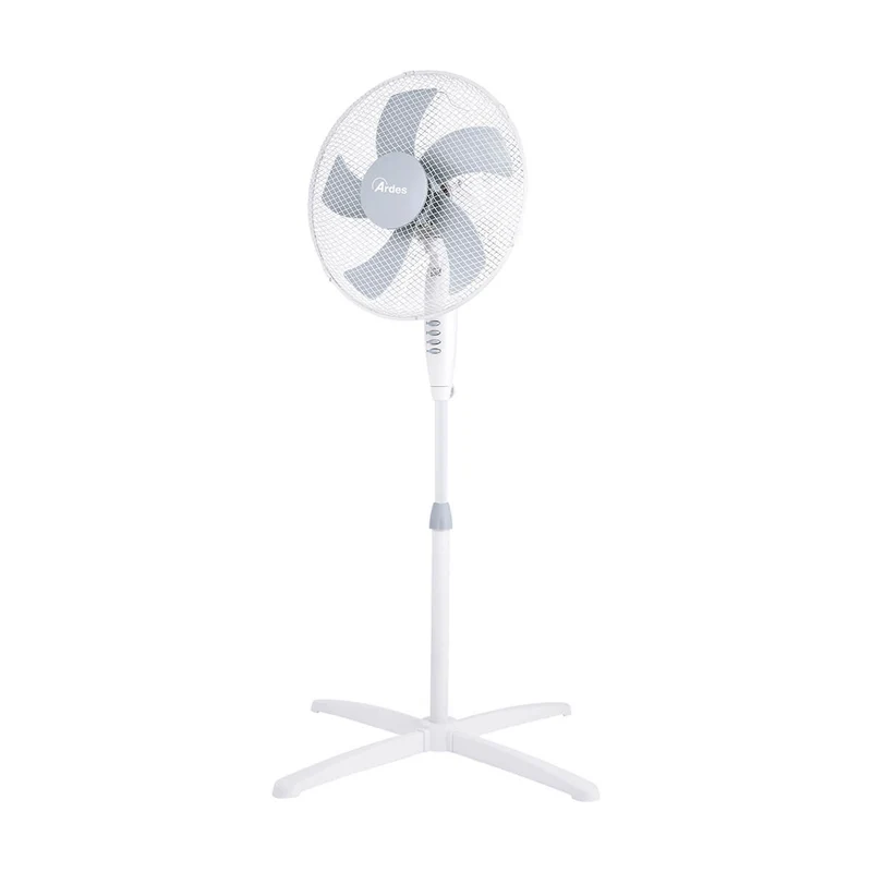 Ardes Steelo 40PW Ventilatore da Terra 40cm Silenzioso Regolabile 40W Base Stabile