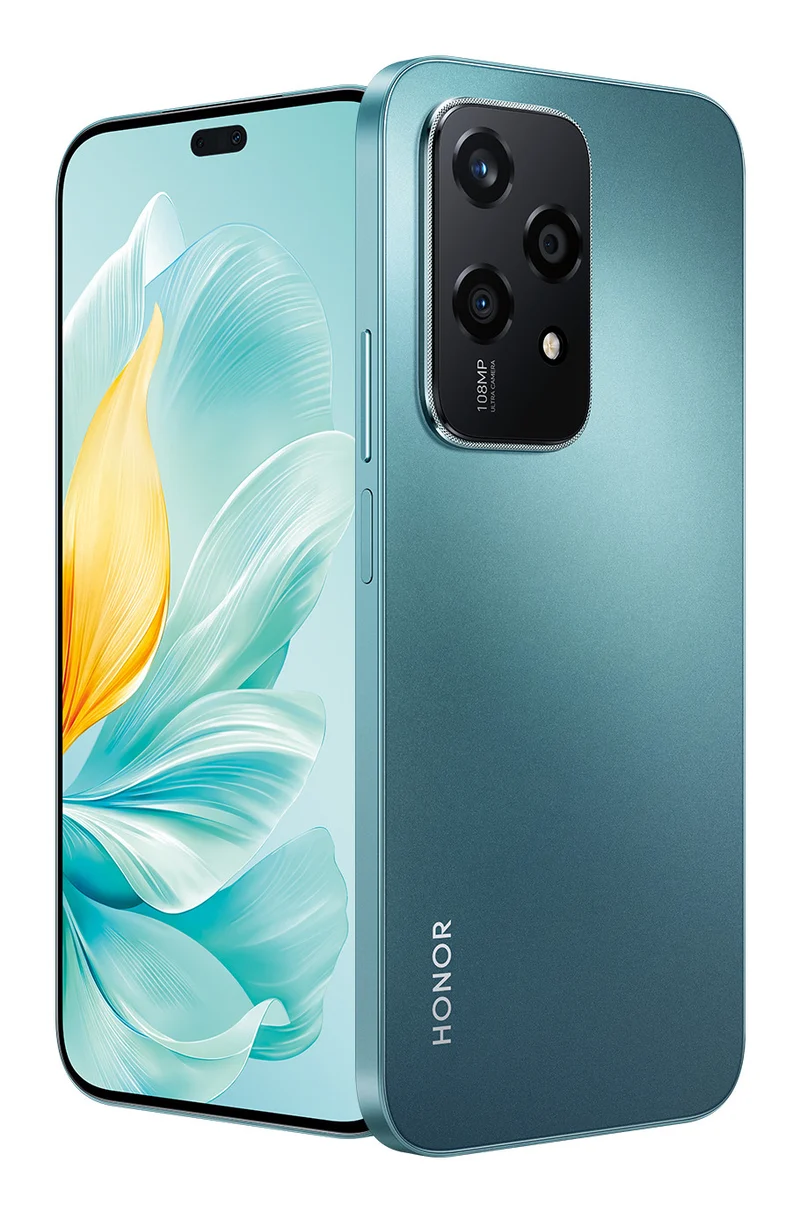 Honor 200 Lite Smartphone 5G 8GB RAM 256GB Ciano 6.7" AMOLED Tripla Fotocamera