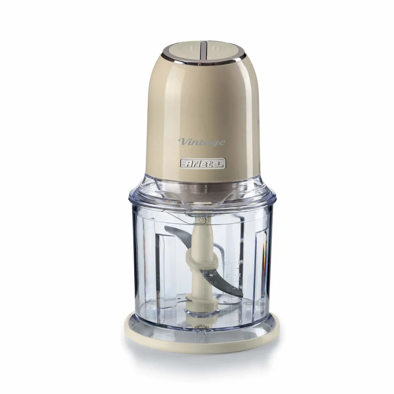 Ariete Tritatutto Vintage 438 Beige 2 Velocità 4 Lame Acciaio Inox 0,6 L 400 W
