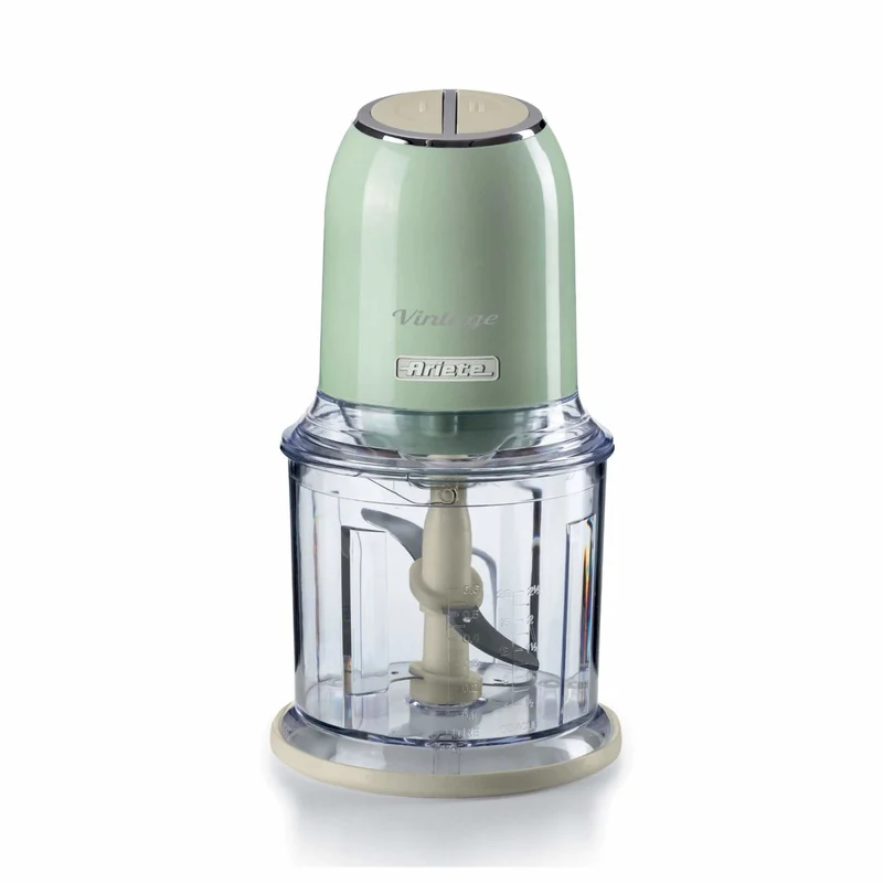 Ariete Tritatutto Vintage 438 Verde 0,6L 400W 4 Lame Acciaio Inox Tritaghiaccio