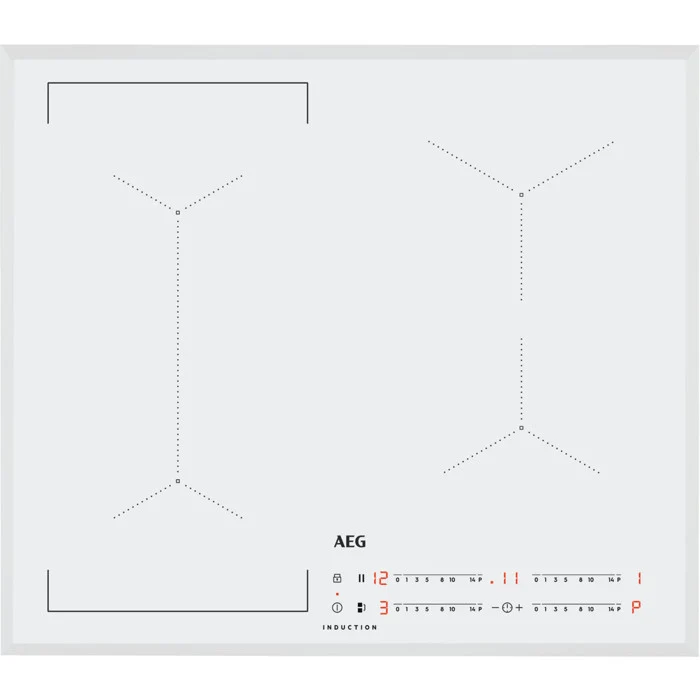 AEG Piano Cottura a Induzione IKE64443FW 4 Zone 60 cm Da Incasso Bianco