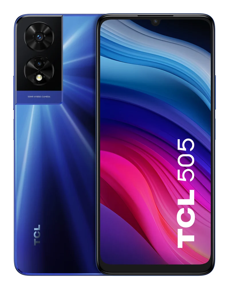 TCL 505 Smartphone 6.75" 128GB 4GB RAM 50MP 5010mAh Android 14 Dual SIM 4G Ocean Blue