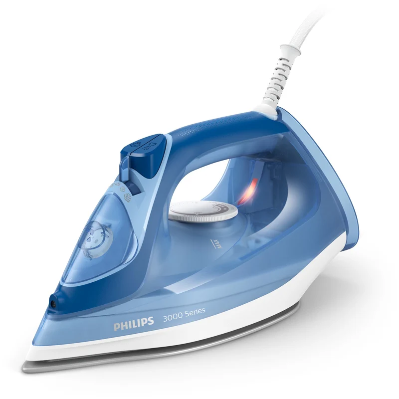 Philips Ferro da Stiro a Vapore DST3031/20 Piastra Ceramica Colpo Vapore 180g Blu