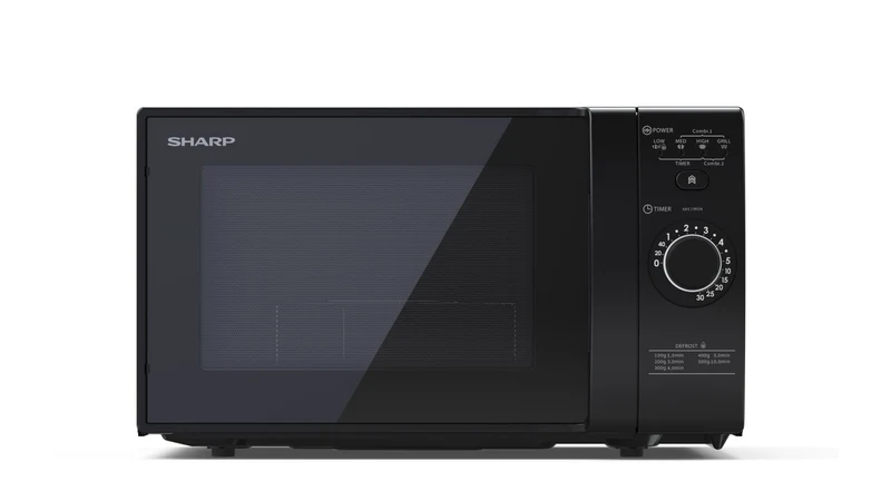 Sharp YC-GG02E-B Microonde con Grill 20L Nero 700W Superficie Piana