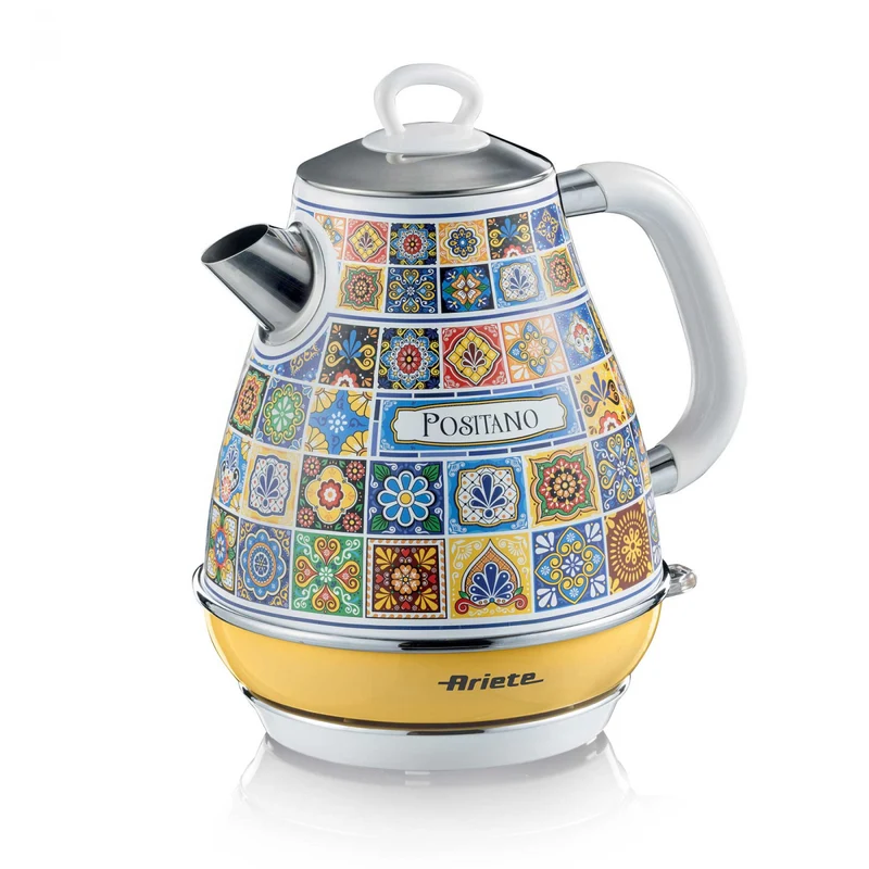 Ariete Bollitore Positano 2869 1,7L 2200W Senza Filo Giallo/Blu Spegnimento Automatico