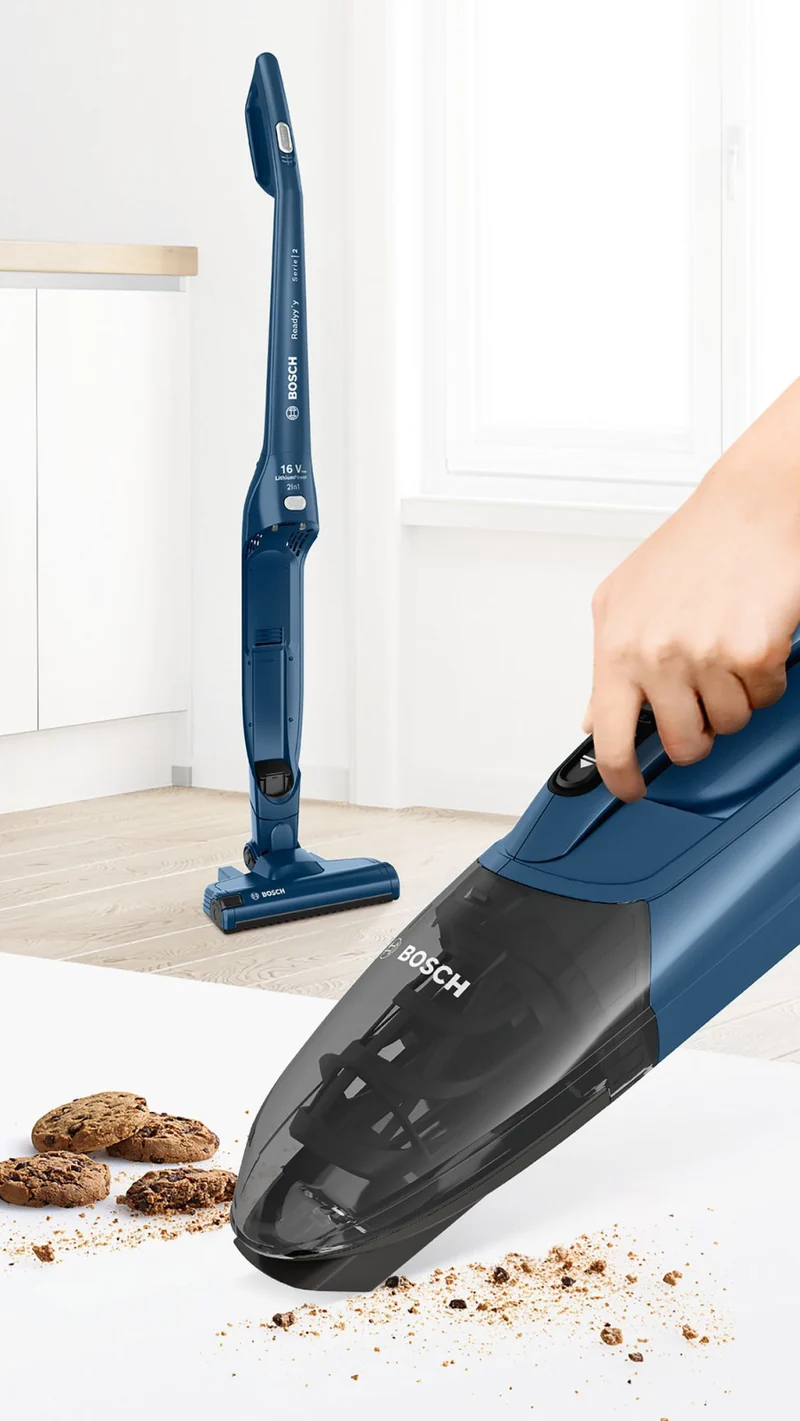 Bosch BBHF216 Aspirapolvere a Bastone 2in1 Senza Sacco Ricaricabile Blu 36min