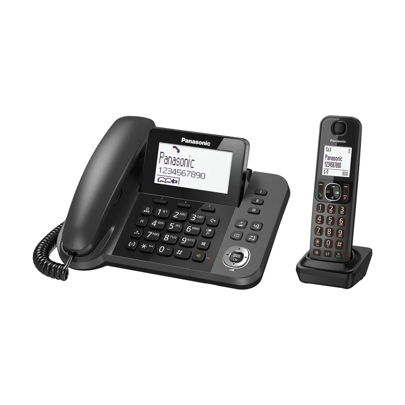 Panasonic KX-TGF310EXM Telefono Cordless Digitale Vivavoce Blocco Chiamate Nero