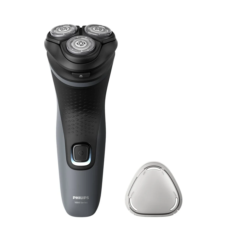Philips Rasoio Elettrico Serie 1000 S1142/00 3 Testine Wet & Dry Nero/Grigio