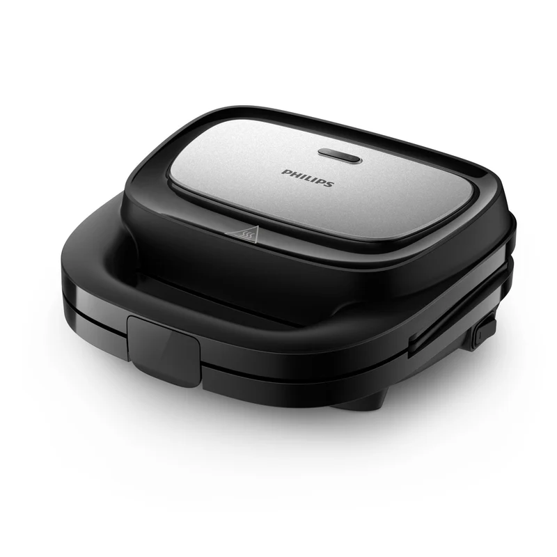 Philips 5000 HD2350/80 Tostapane 750W Piastre Antiaderenti Nero e Argento