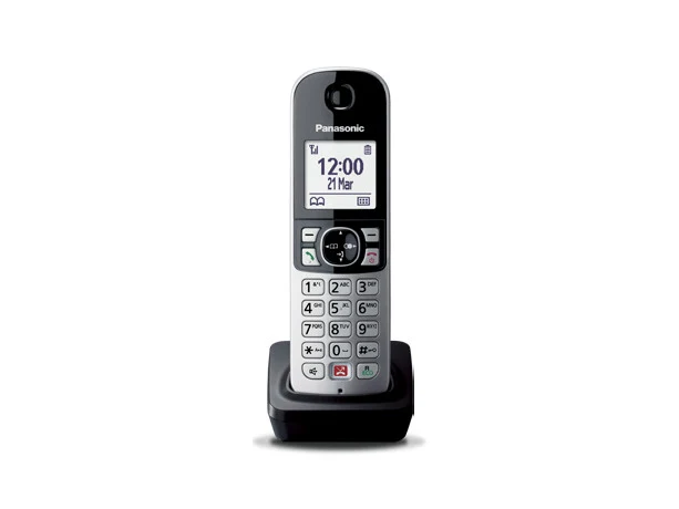 Panasonic KX-TGA685EXB Telefono DECT Cordless Nero per Anziani con Display 1.8"