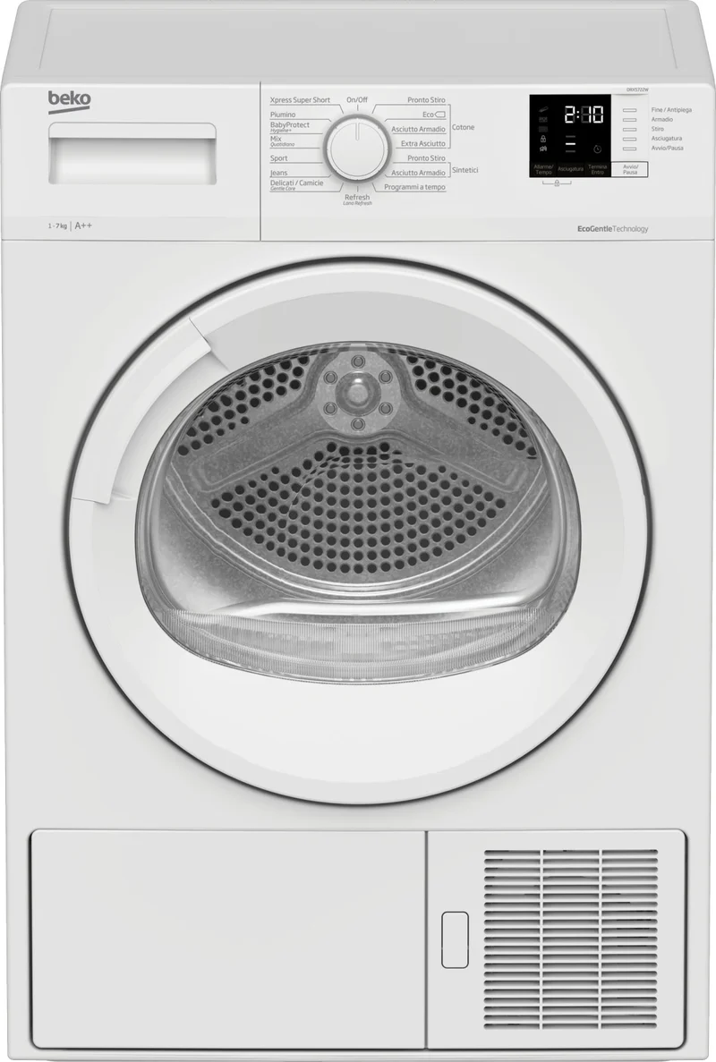 Beko DRXS722W Asciugatrice 7kg A++ Pompa di Calore Carica Frontale Bianca