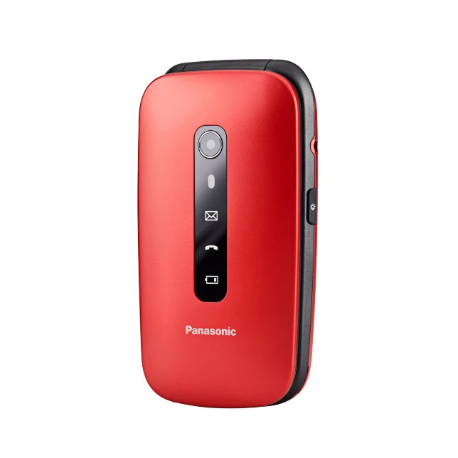 Panasonic KX-TU550 Telefono Cellulare a Conchiglia 4G per Anziani Rosso 2.8" Bluetooth