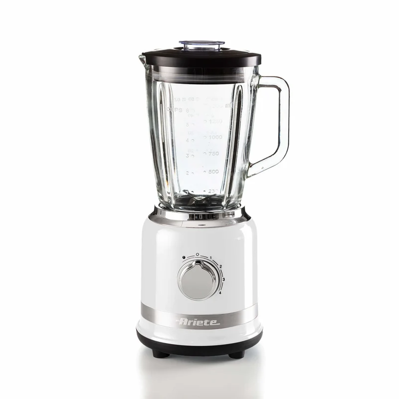 Ariete Frullatore Moderna 585 Bianco 1000W 1.5L 4 Velocità Ciotola in Vetro