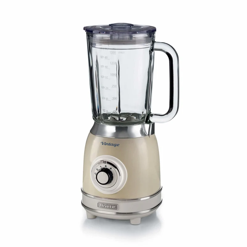 Ariete Frullatore Vintage 583 Beige 1,5L 1000W 4 Velocità Ciotola in Vetro