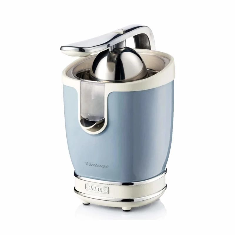 Ariete Spremiagrumi Elettrico 413 Celeste Metallo Design Vintage 85W 0,6L