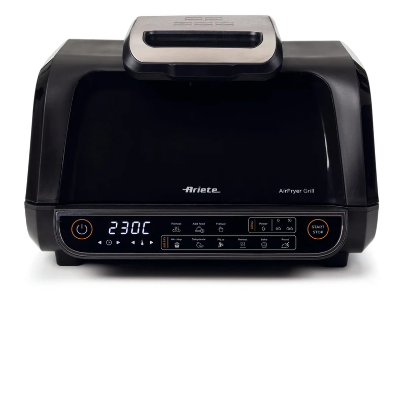 Ariete Friggitrice ad Aria e Griglia 4635 | 8L | 1700W | 8 Programmi | Nero