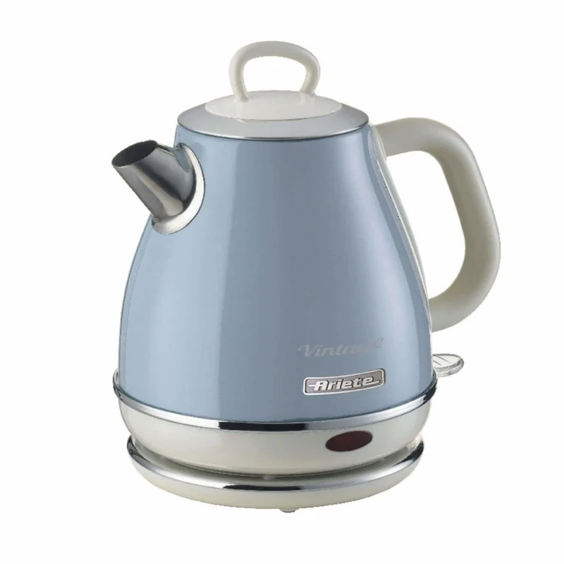 Ariete Bollitore Elettrico Vintage 2868 Celeste 1L 1630W Senza Filo con Autospegnimento