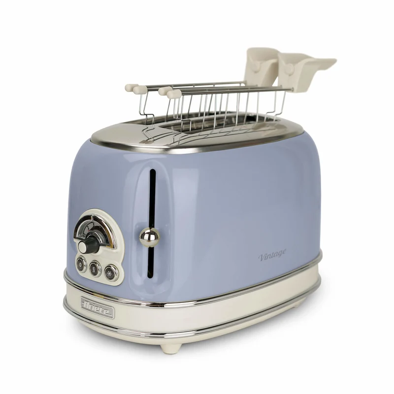 Ariete Tostapane Vintage 155 Celeste 2 Fette 6 Livelli di Tostatura 810W