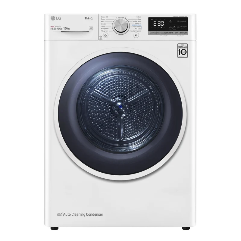 LG RH10V9AV4W Asciugatrice 10kg A+++ Pompa di Calore Carica Frontale Wi-Fi Bianco