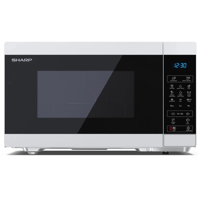 Sharp YC-MG81E-W Forno a Microonde con Grill 28L 900W Nero e Bianco