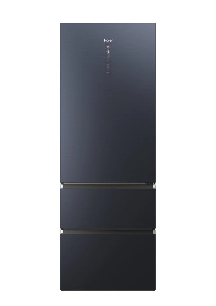 Haier HTW7720ENMB Frigorifero Combinato Tre Porte 483L Nero Serie 7 No Frost