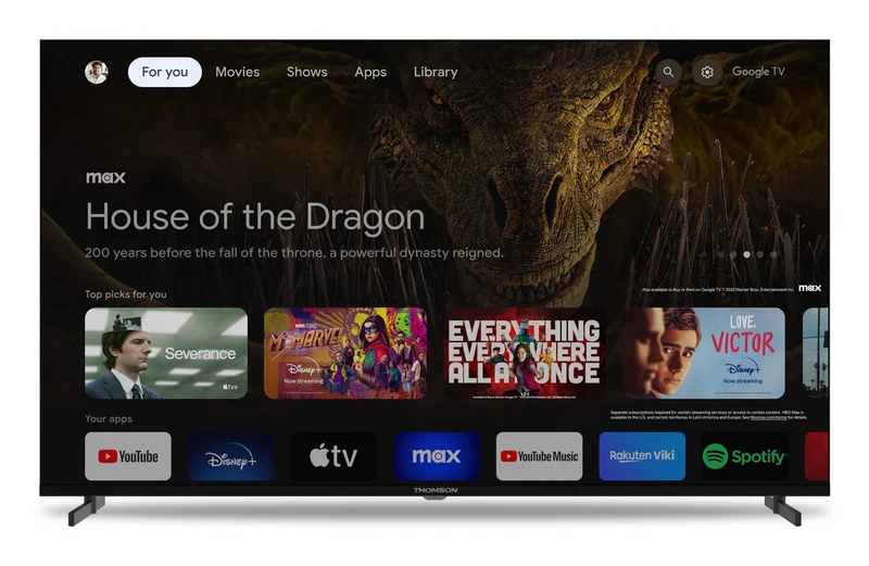 Thomson G63 50UG4S14 Smart TV 50" 4K Ultra HD Wi-Fi Google TV HDR Nero
