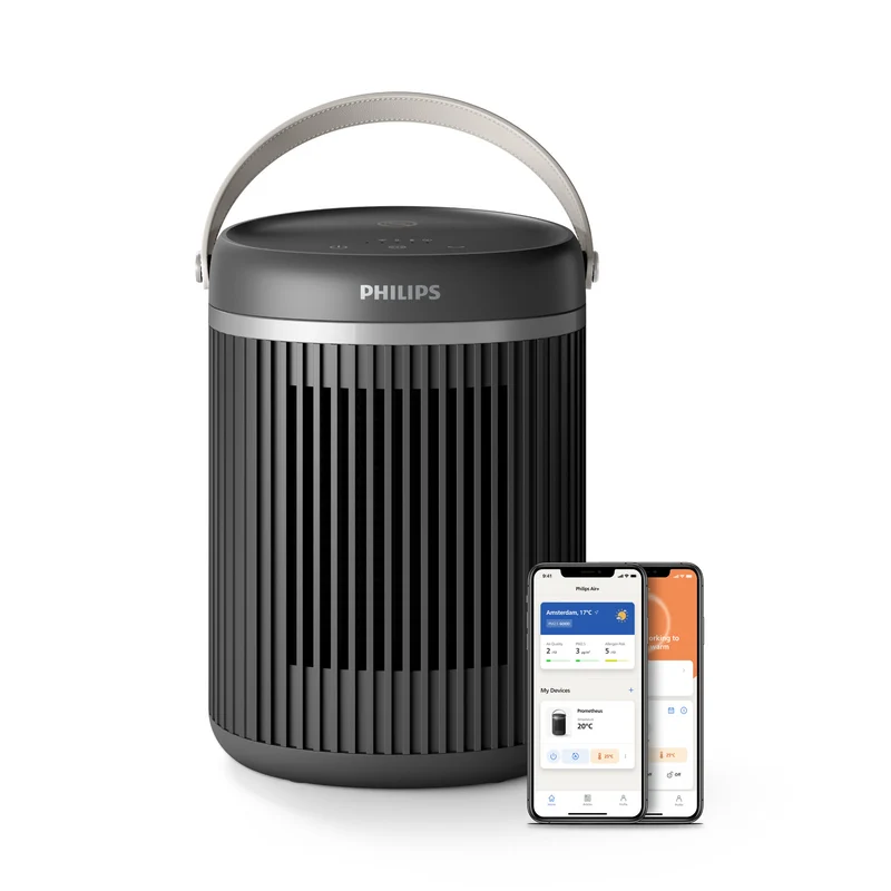 Philips Termoventilatore Ceramico Compatto 2000W Nero Portatile per Ambienti 20m²