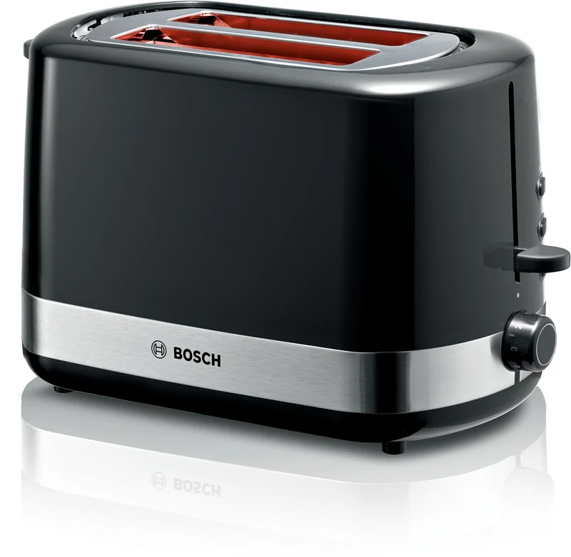 Bosch TAT6A513 Tostapane 2 Fette 800W Nero e Acciaio Inossidabile