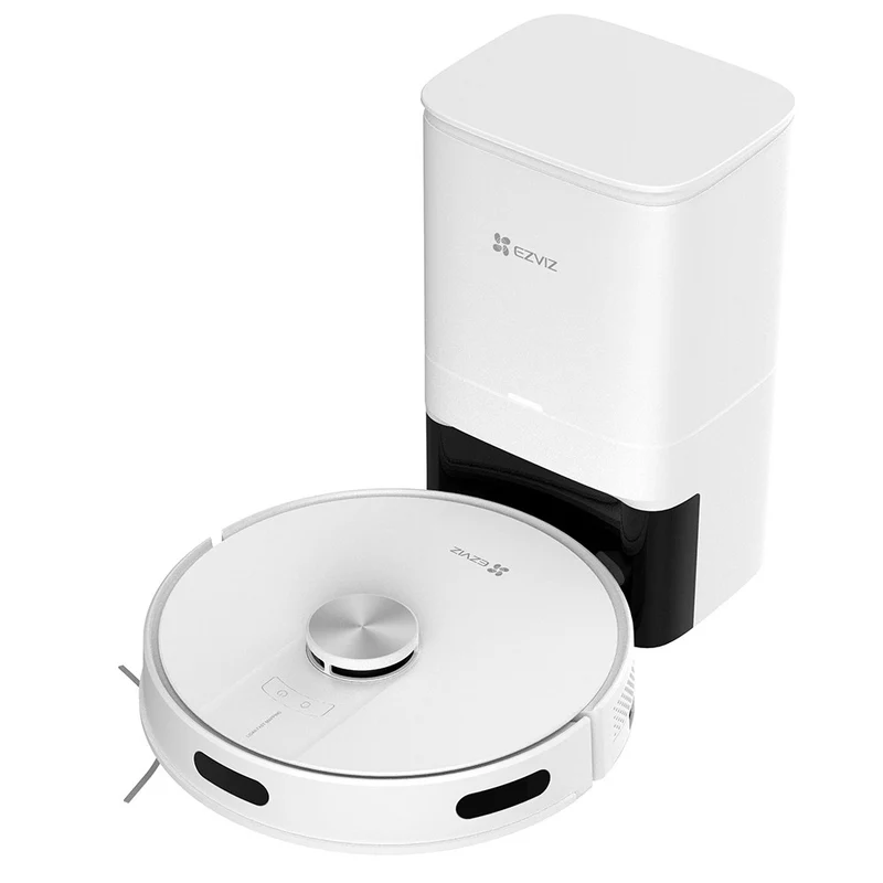 EZVIZ RE4 PLUS Robot Aspirapolvere e Lavapavimenti con Base Svuota Polvere 4000 Pa