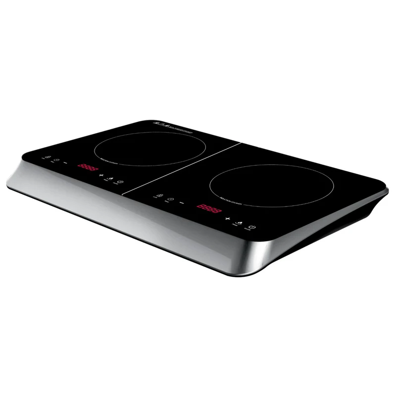 Ardes AR1F602 Piano Cottura a Induzione 2 Fornelli 59cm Nero e Argento Vetroceramica