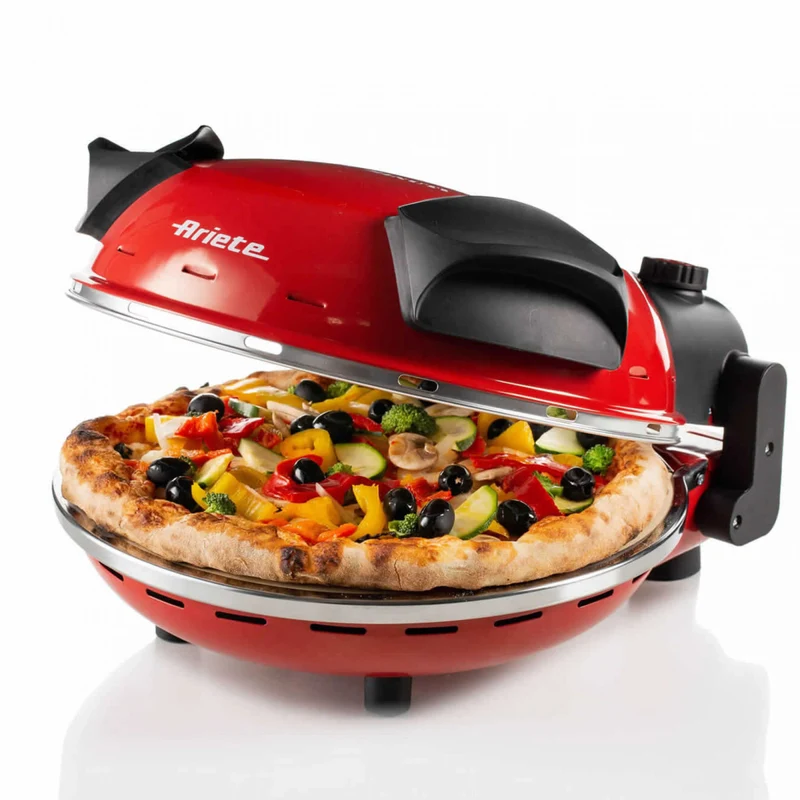 Ariete Forno Pizza Elettrico 909 Rosso Pietra Refrattaria 32cm Temperatura 400°C