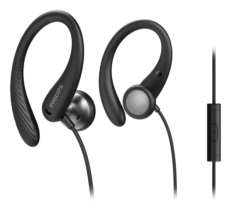 Philips TAA1105BK00 Cuffie In-ear Sport Nero con Microfono Resistenti al Sudore