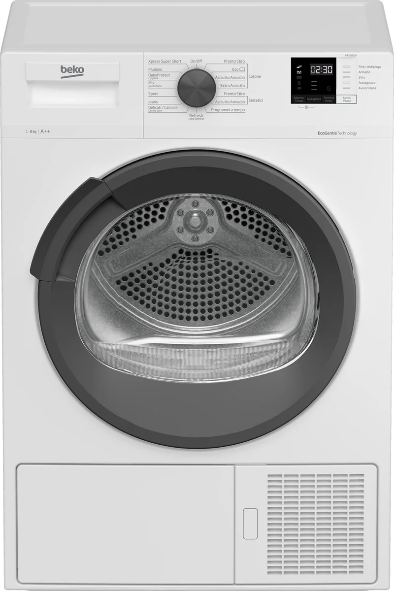 Beko DRXS823A Asciugatrice 8kg A++ Carica Frontale Libera Installazione Bianco