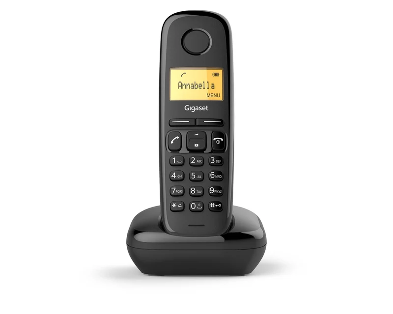 Gigaset A170 Telefono Cordless Nero Display 1,5" Illuminato 50 Contatti Batteria Lunga