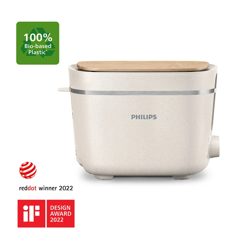 Philips Tostapane Eco Conscious HD2640/10 2 Fette 830W 8 Livelli Doratura Bianco