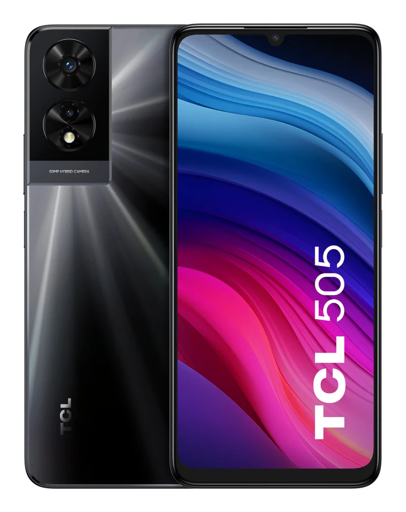TCL 505 Smartphone 6.75" 128GB 4GB RAM Dual SIM 50MP 5010mAh Android 14 Grigio