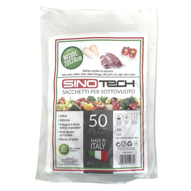 50 Sacchetti Per Sottovuoto - 20X28 Cm