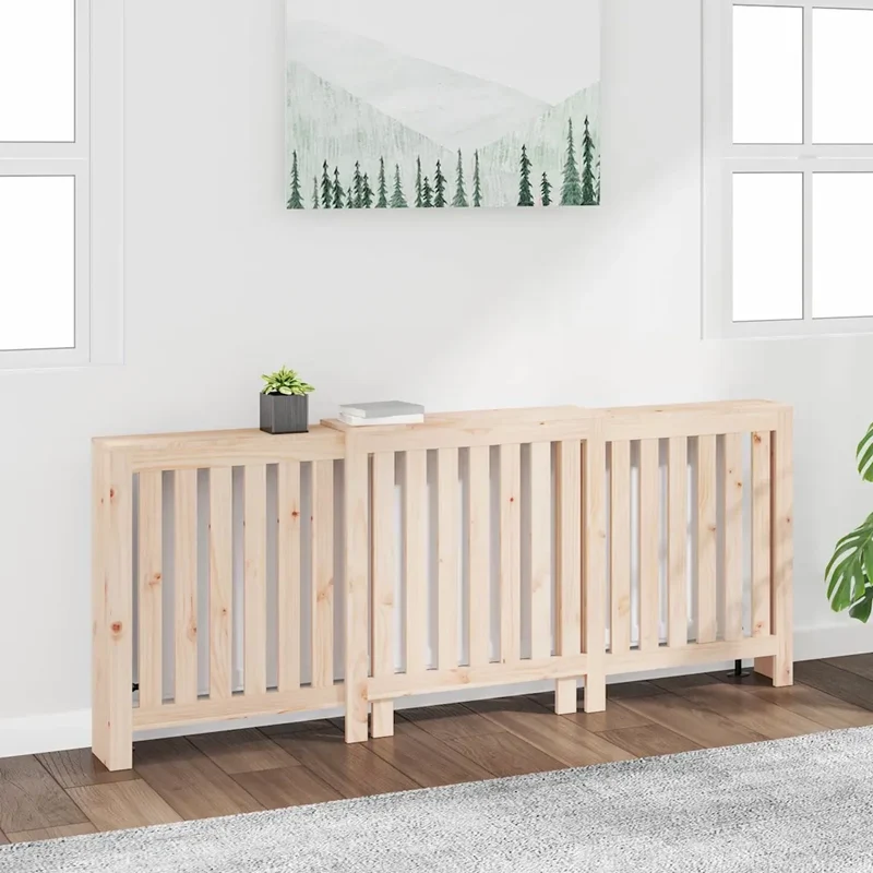Copertura Termosifone 210x21x85 cm in Legno Massello di Pino 822586