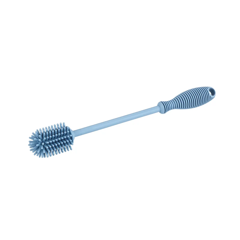 Spazzola Lavabottiglie In Silicone Blu 25cm