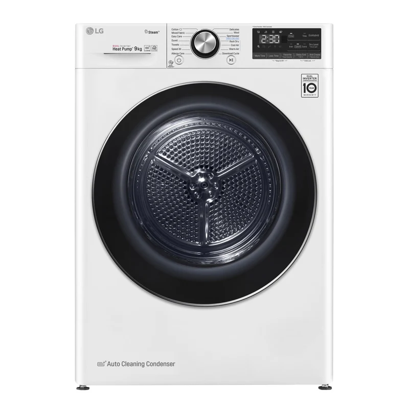 LG Asciugatrice RC90V9AV2W 9kg A+++ Pompa di Calore Wi-Fi Bianco