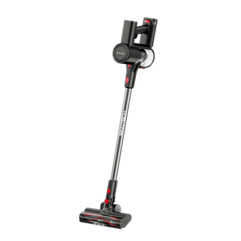 Aspirapolvere Ciclonico, Cordless, a Led con Batteria Ricaricabile, 50 AirWatt, Spazzola con Luce Led, , Autonomia 40 min, per Pavimenti Tappeti Peli Animali Domestici, Sinotech