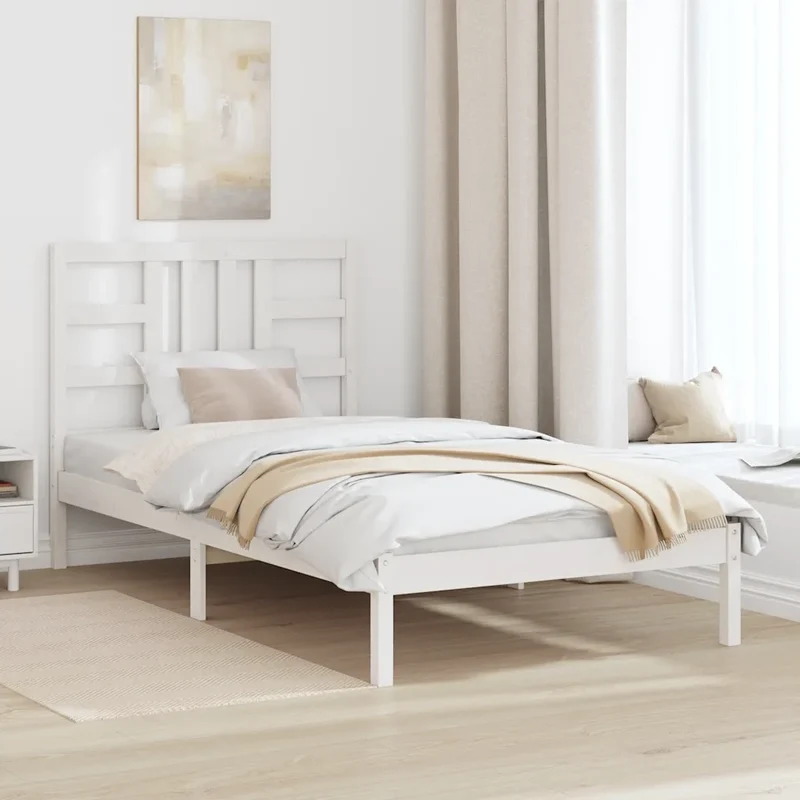 Giroletto Bianco in Legno Massello 100x200 cm 3105396