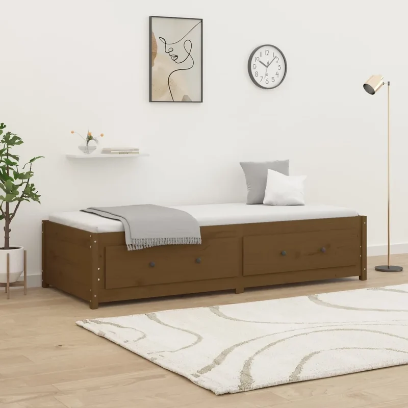 Divano Letto senza Materasso Ambra 90x200cm Legno di Pino 821592