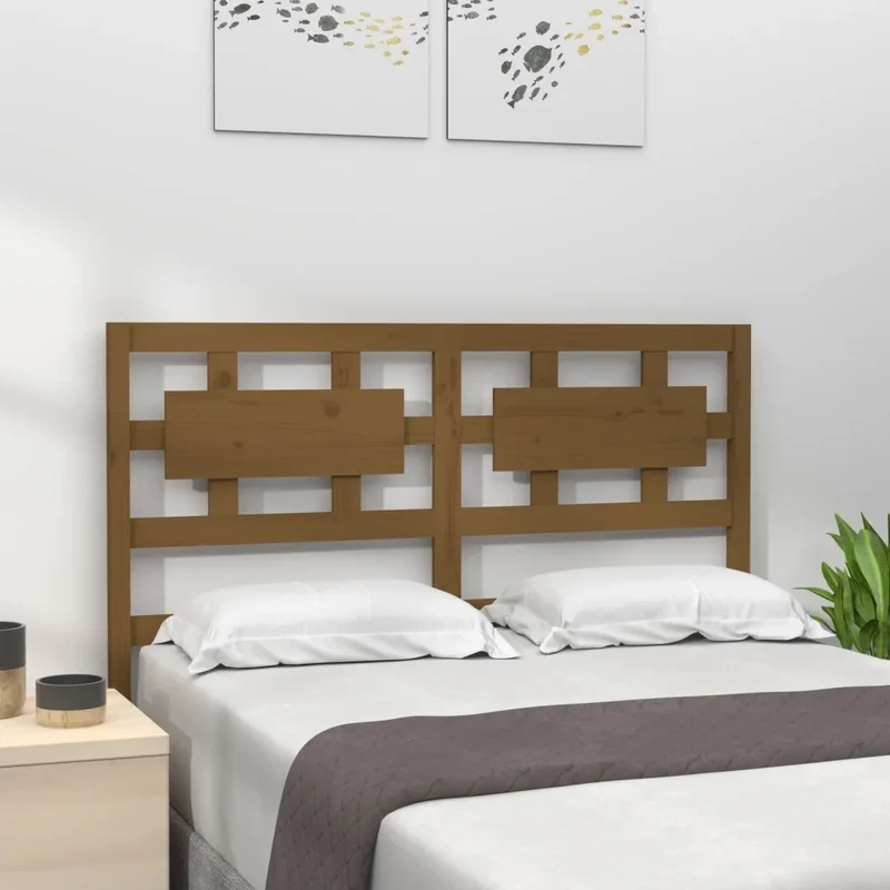 Testiera per Letto ambra 165,5x4x100 cm Legno Massello di Pino 818053